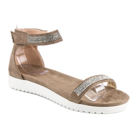 Evento Elegáns tépőzáras szandál barna 1