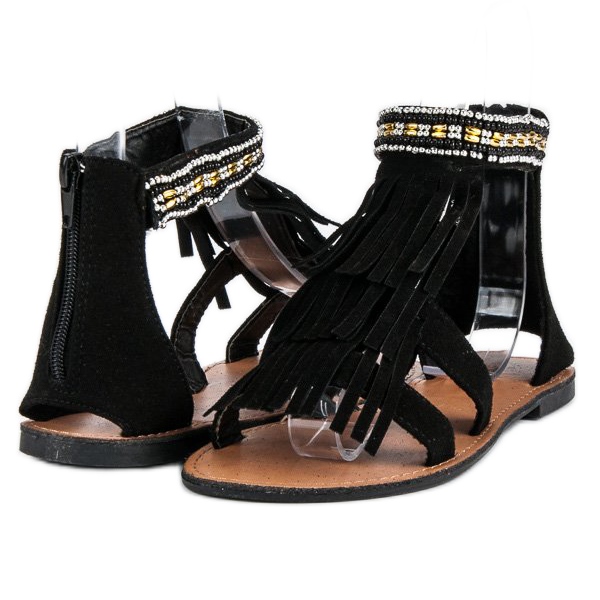 Evento Fekete Boho szandál 2