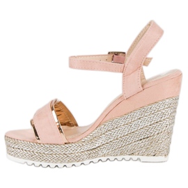 Erynn Kényelmes ékes espadrillák rózsaszín 2