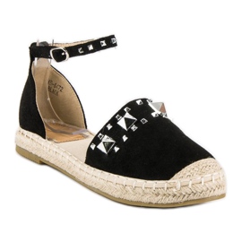 Lapos espadrill szandál fekete 1