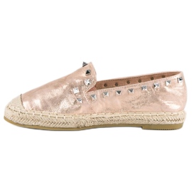 Forever Folie Rózsaszín espadrillák szegecsekkel 1