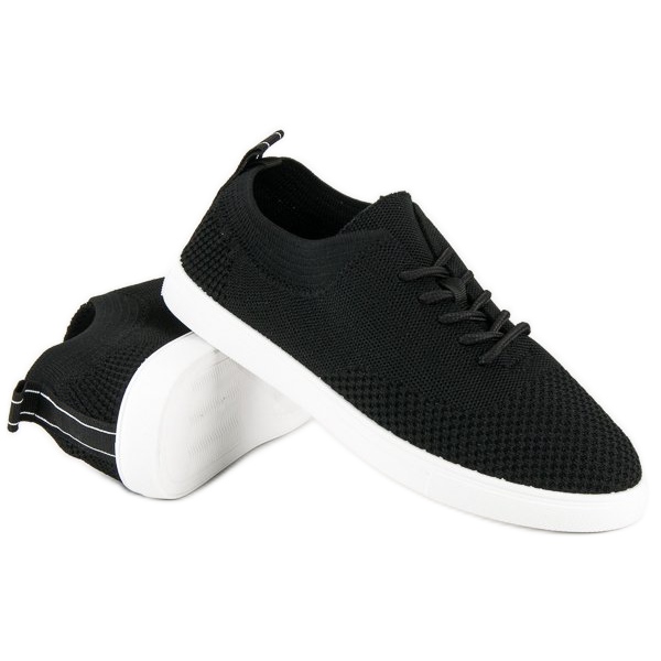 Super Me Szövet kötött tornacipő fekete 1