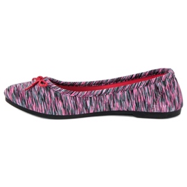 McKey Textil bordás balerina szürke rózsaszín 1