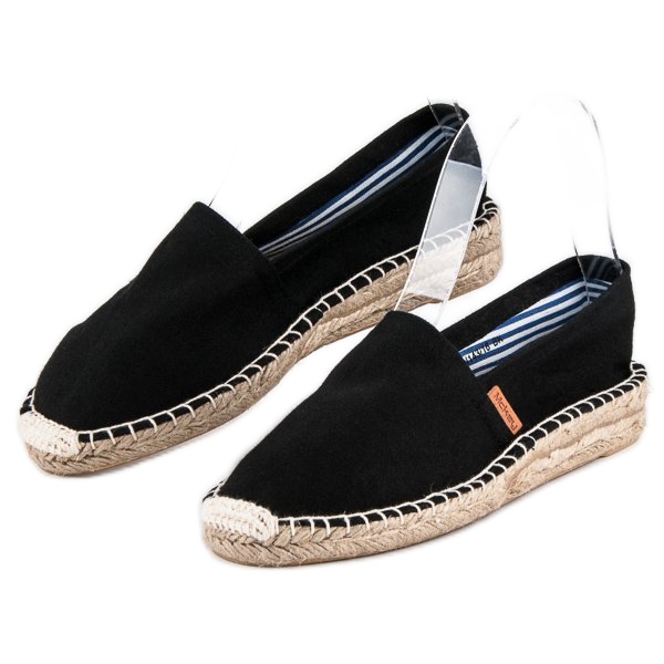 McKey Kényelmes fekete espadrillák 2 McKey Kényelmes fekete espadrillák 2