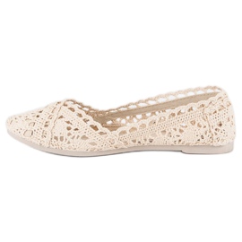 Seastar Bézs színű csipke balerinák 1 Seastar Bézs színű csipke balerinák 1