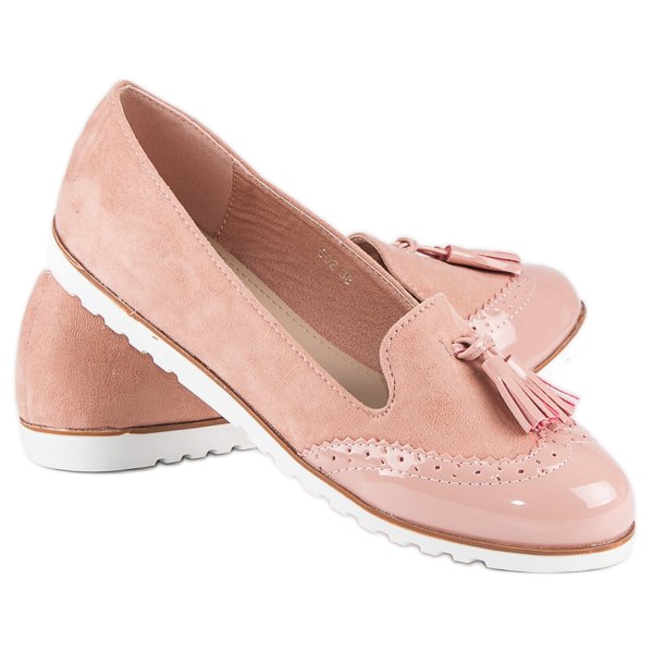 Super Me Rózsaszín mokaszin rojtokkal 2