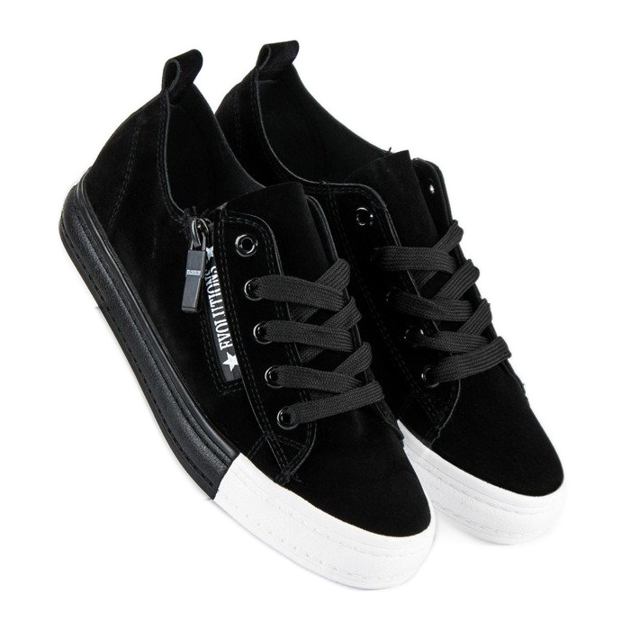 Seastar Velúr fekete tornacipő 1