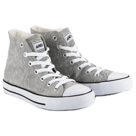 Andy Z Klasszikus tornacipő a boka felett szürke 1