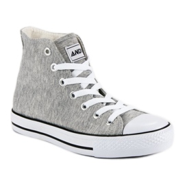 Andy Z Klasszikus tornacipő a boka felett szürke 2