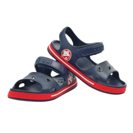 Vízi szandál Żabka COQUI Navy Blue piros sötétkék 3