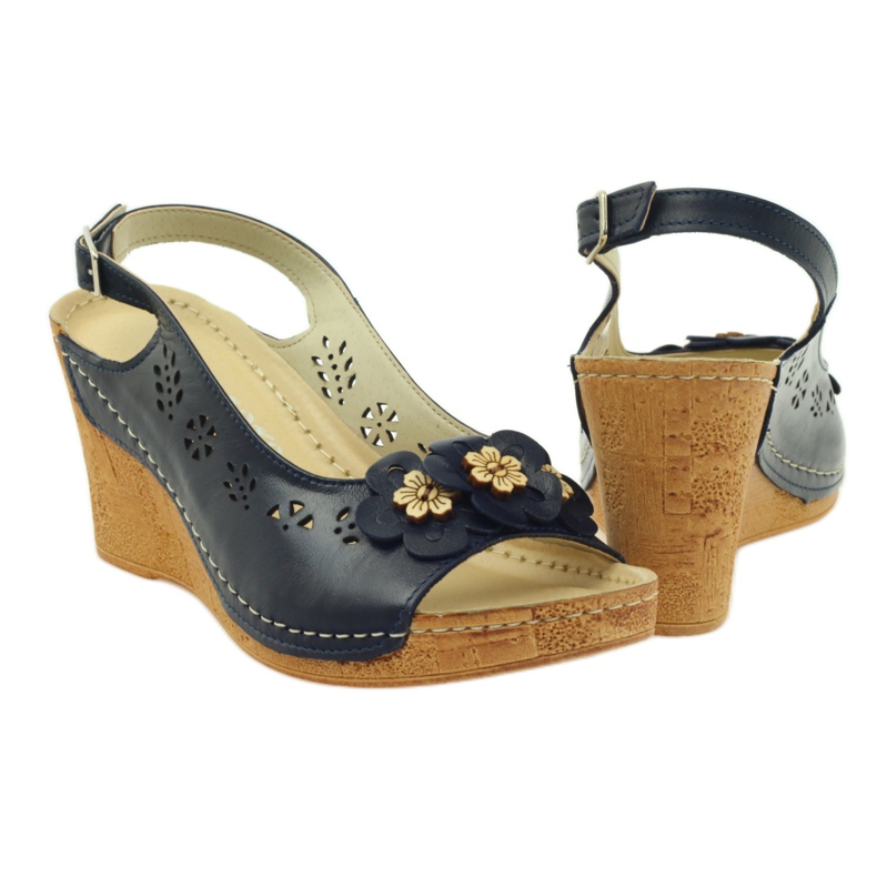 Gregors 648 Wedge szandál sötétkék 3