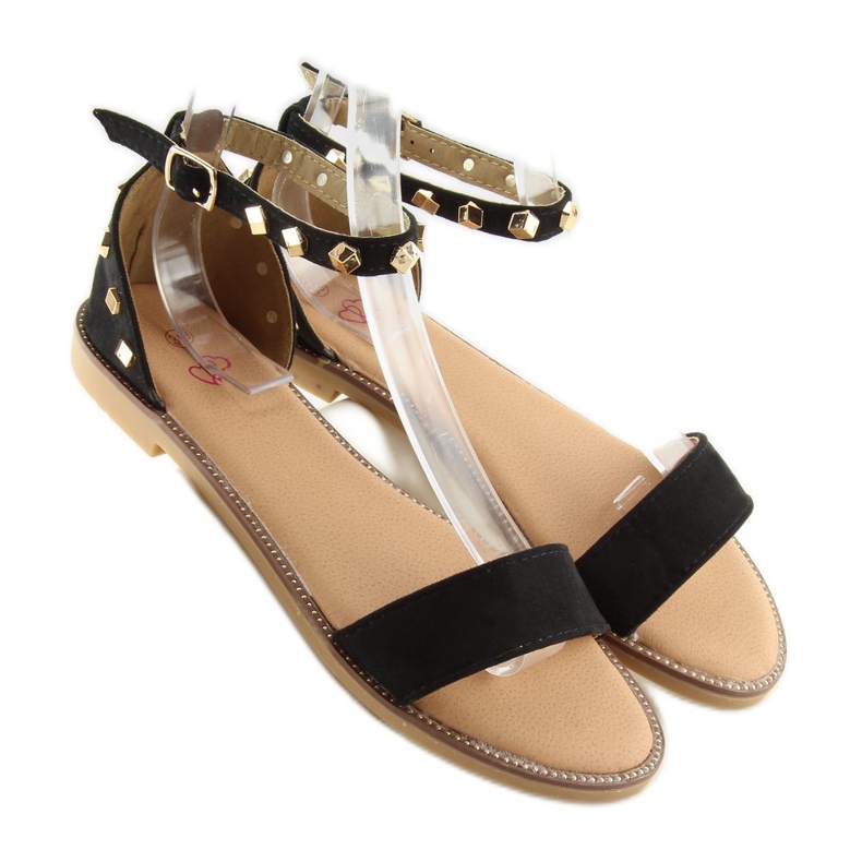 Fekete Szandál szegecsekkel 117-11 fekete 2