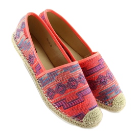 Fluo 3051 Fushia női espadrillák narancs 1