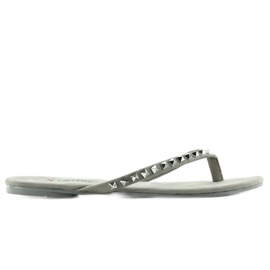Flip-flop DD26 szürke piramis szegecsekkel 2
