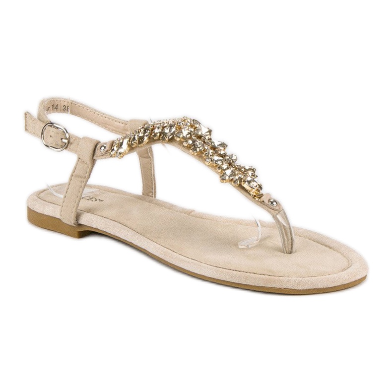 Vices Elegáns lapos szandál satu barna 1