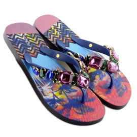 Flip-flop kövekkel 8250 Blue ibolya kék 2