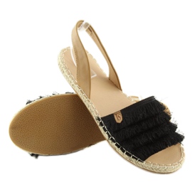 Fekete karibi stílusú espadrillák 8413 1