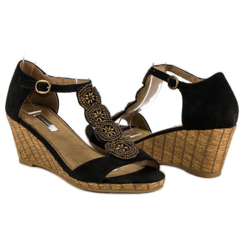 Corina Dekoratív ékszandál fekete 1