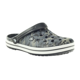 American Club Kroks klumpacipős terepszínű szandál fekete szürke zöld 1