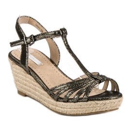 Corina Wedge espadrilles szandál szürke 1
