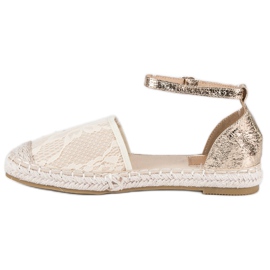 Nio Nio Csipke espadrillák barna sárga 1
