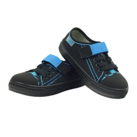 Fekete Befado 429x007 fekete tornacipő papucs kék 3