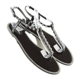 Black Sandals flip-flop 17716 néger fekete 2