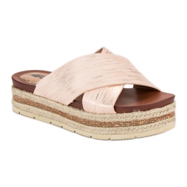Espadrilles púderpapucs rózsaszín 1
