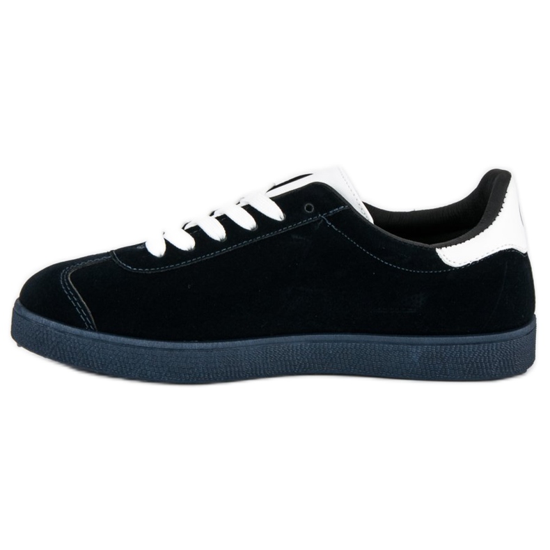 MCKEYLOR Velúr tornacipő fehér sötétkék 1