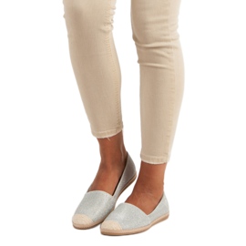 Csillogó espadrillák szürke 1