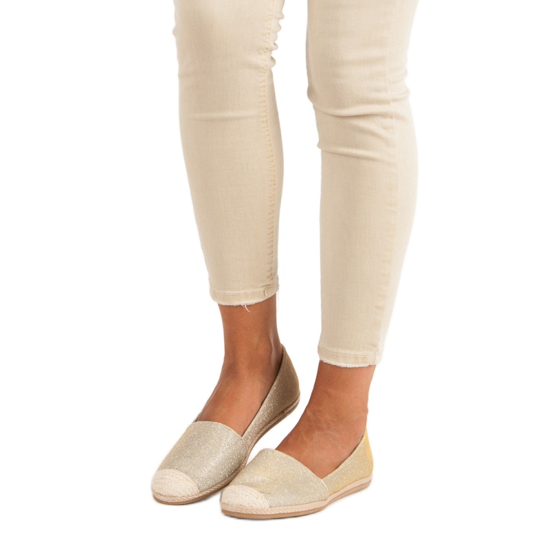 Csillogó espadrillák sárga 1