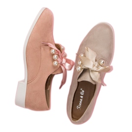 Tina&Co Kötött brogue gyöngyökkel barna 1 Tina&Co Kötött brogue gyöngyökkel barna 1