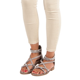 Bello Star Szandál cipzárral szürke 1