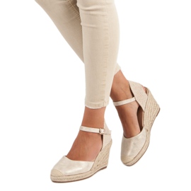 Nio Nio Wedge espadrilles szandál barna sárga 1
