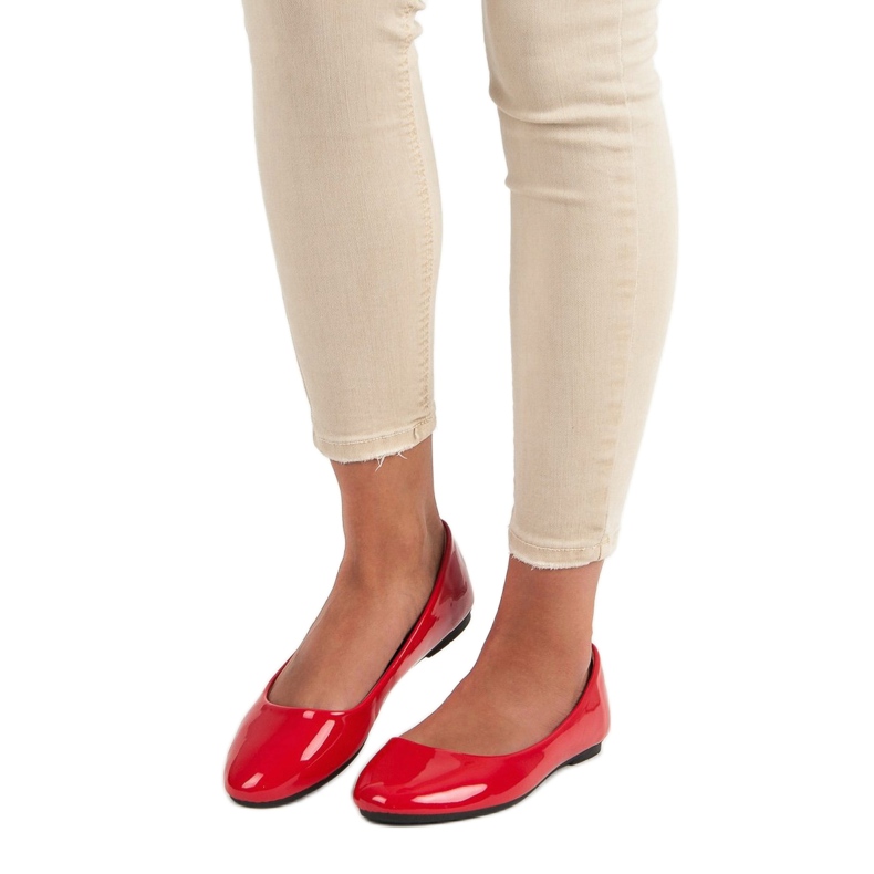 Diamantique Lakkozott balerinák piros 1