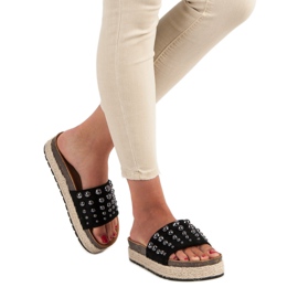 Sergio Todzi Női divatpapucs fekete 2