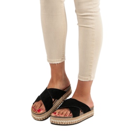 Bello Star Platformos papucsok fekete 1