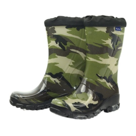 Camo galoshes ezüstionokkal Ren But fekete barna zöld 3