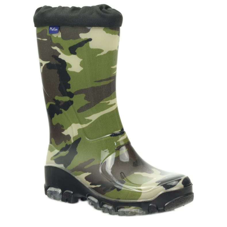 Camo galoshes ezüstionokkal Ren But fekete barna zöld 1
