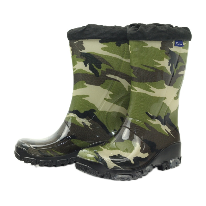 Camo galoshes ezüstionokkal Ren But fekete barna zöld 3