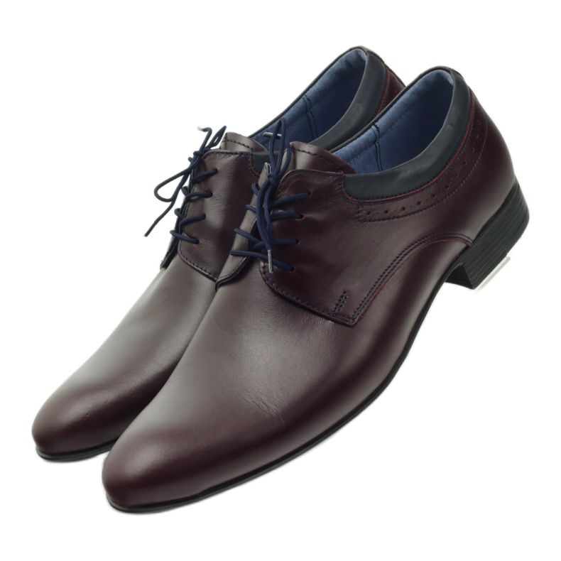 Tur Burgundia férfi bőrcipő piros 4