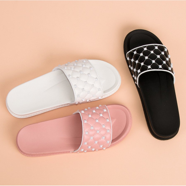 Stílusos női papucs rózsaszín 1