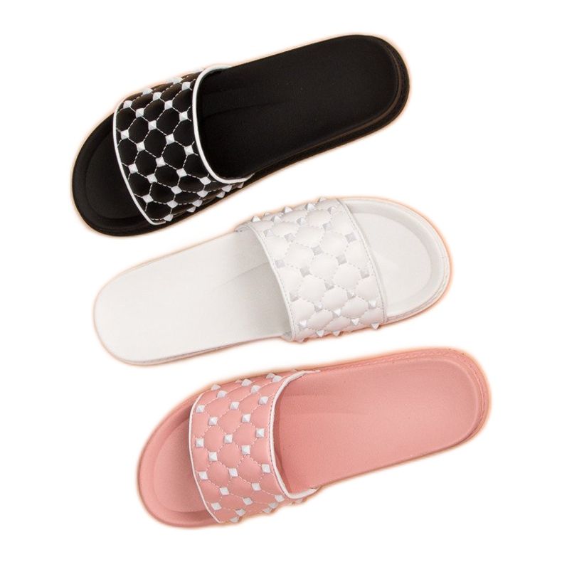 Stílusos női papucs rózsaszín 2