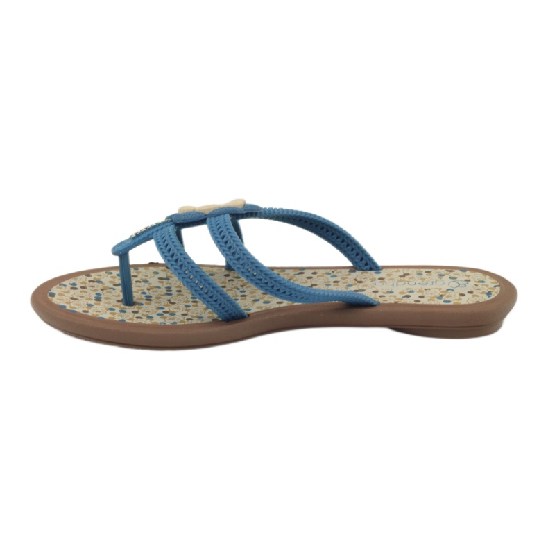 Rider Flip-flop, gyermek papucs vízi virággal, Grendha, kék 2