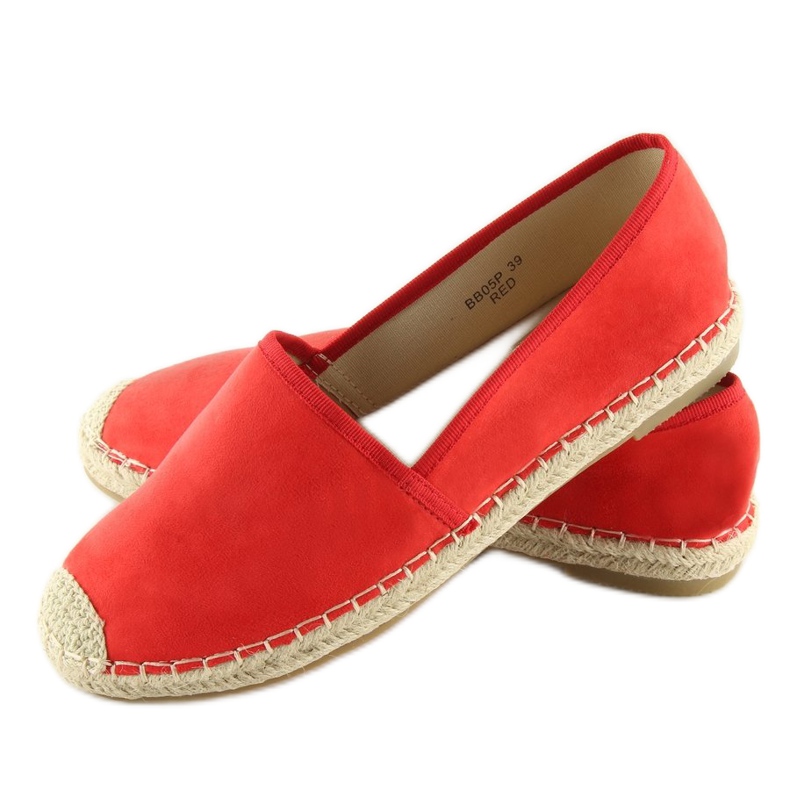 Klasszikus piros espadrillák BB05P Red 2