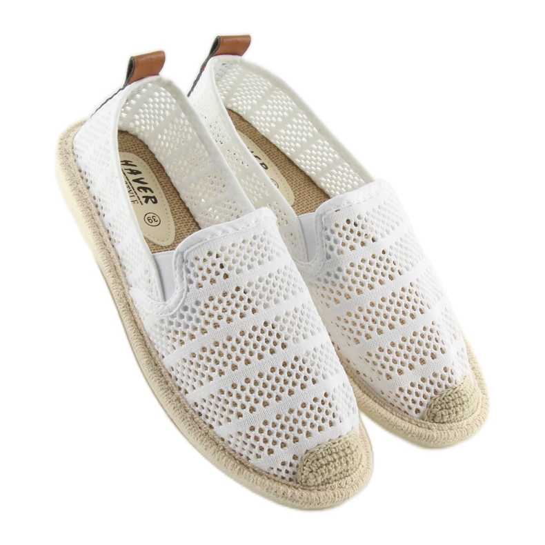 Fehér hálós espadrillák F01B Fehér 2
