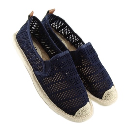 F01B Navy sötétkék hálós espadrillák 2