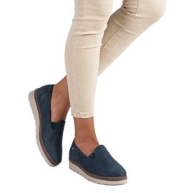 Velúr slip vinceza cipőn kék 2