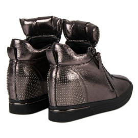 Grafit tornacipő cipzárral sokszínű 2