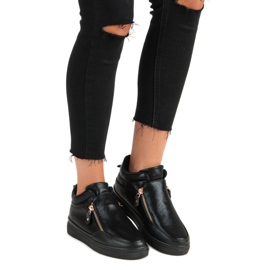 Lgm Fekete tornacipő cipzárral 1